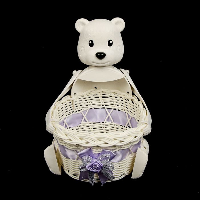 Корзина декоративная "Медвежонок" МИКС 20х16,5х15 см