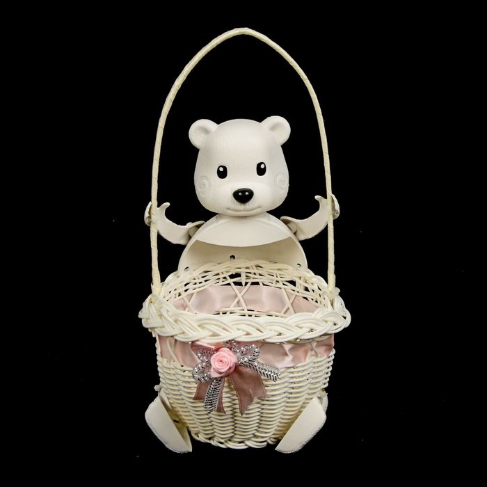Корзина декоративная "Медвежонок" МИКС 29,5х15х15 см