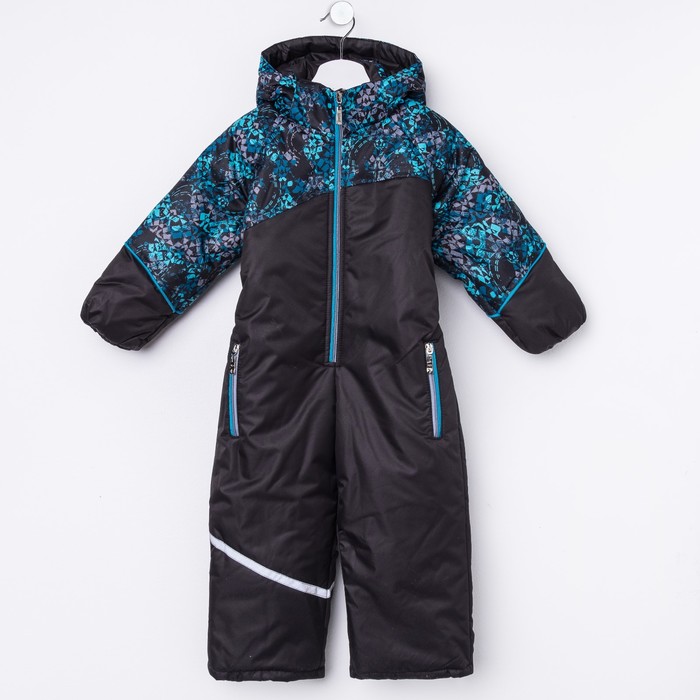 Комбинезон для мальчика, рост 92 см, цвет тёмно-серый, принт микс (арт. КУМ-3/13)