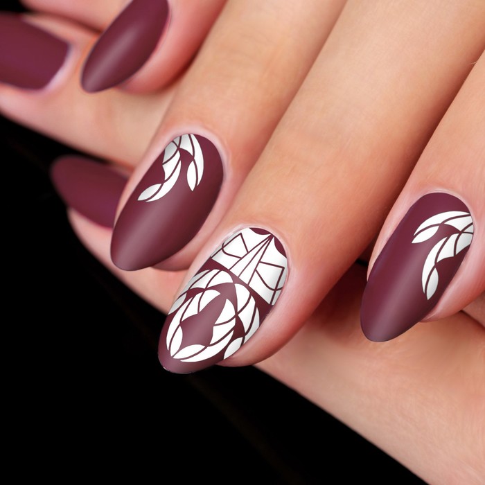 Декоративная наклейка-скотч для ногтей "Узор", цвет золотой