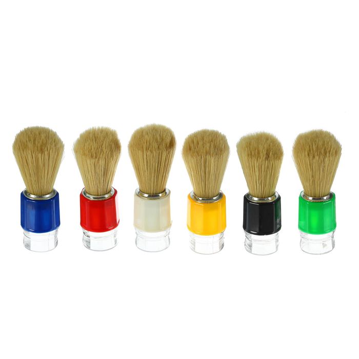 Помазок для бритья, пластиковый, цвет МИКС