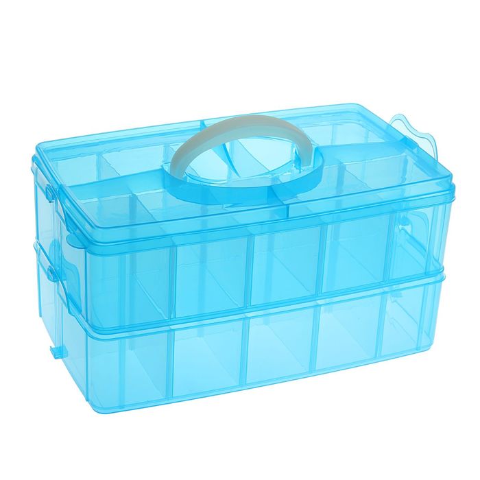 Бокс для хранения, 2 яруса, 20 отделений, цвет МИКС