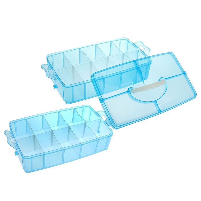 Бокс для хранения, 2 яруса, 20 отделений, цвет МИКС