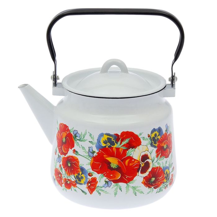 Чайник 3,5 л "Маки. Мечта", цвет белый