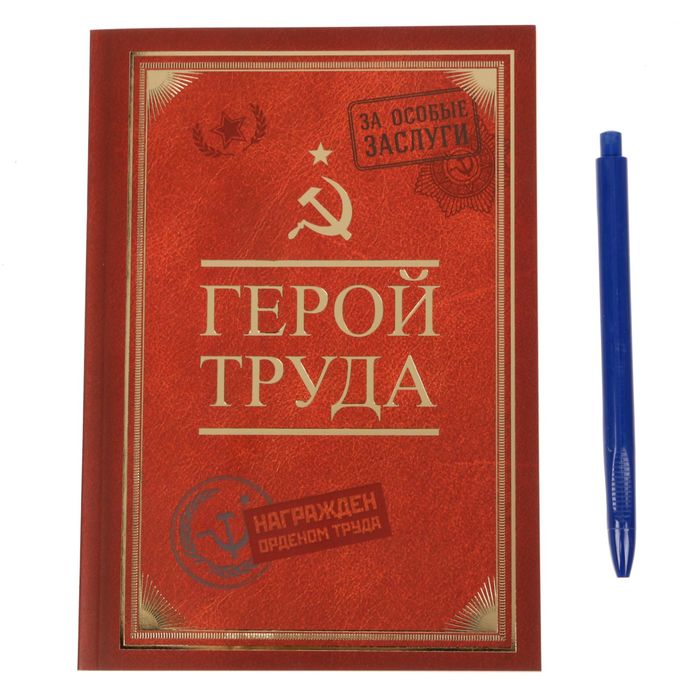 Подарочный набор "А ты записался добровольцем?": ежедневник и ручка