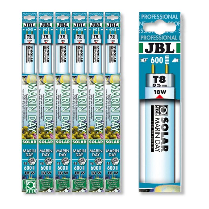 Люминесцентная Т8 лампа дневного белого цвета для морских аквариумов, 15 ватт, 15000 кельвинов, JBL