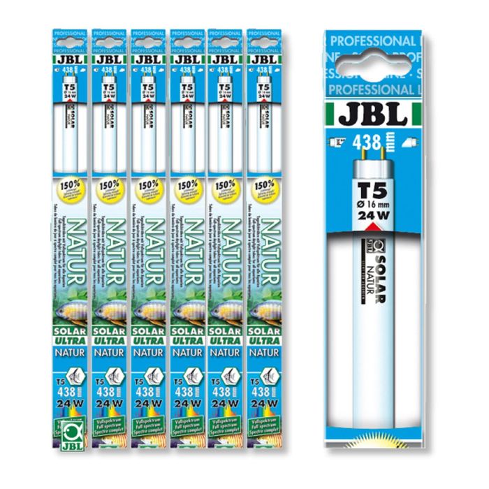 Люмин. Т5 лампа полн. солн. спектра для пресн. акв.,JBL SOLAR ULTRA NATUR,24 ватта, 438 мм., 9000 ке