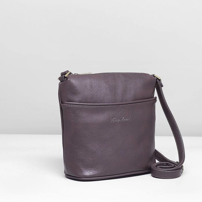 Сумка женская, отдел на молнии, 2 наружных кармана, цвет коричневый