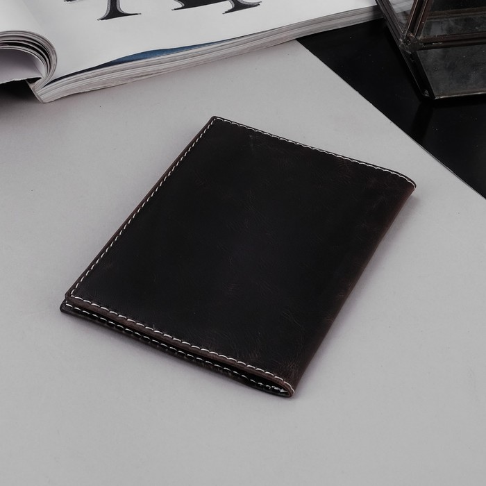 Обложка для автодокументов, 5 карманов для карт, пулап, трюфель