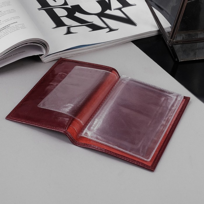 Обложка для автодокументов, наплак, металл слива