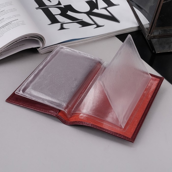 Обложка для автодокументов, наплак, металл слива