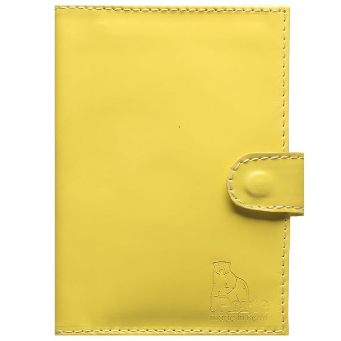 Обложка для автодокументов, анилин жёлтый