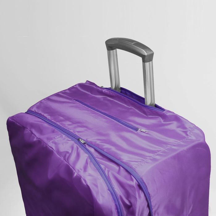 Чехол для чемодана, расширение по периметру, цвет сиреневый
