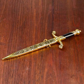 

Кортик, ножны ажурные на чёрном, ограничитель с завитками, 35 см