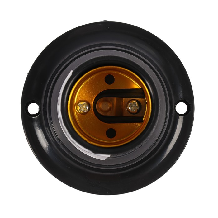 Патрон накладной Ecola, прямой, E27, Черный