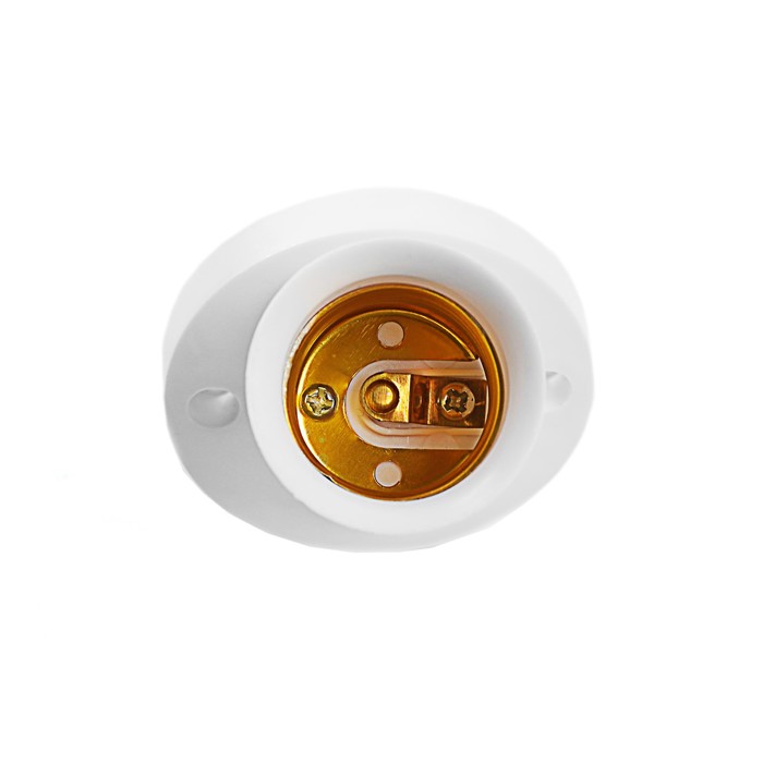 Патрон накладной Ecola, наклонный, E27, Белый