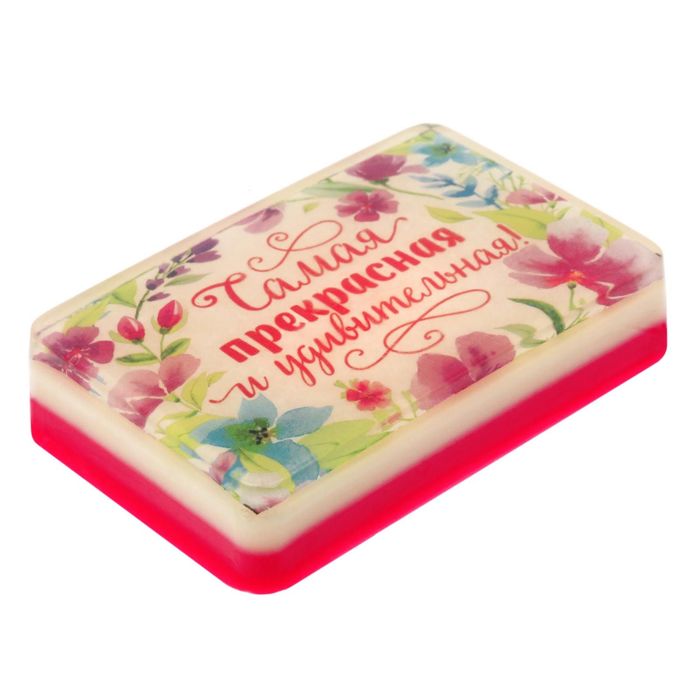 Мыло с картинкой на открытке "С 8 Марта!"