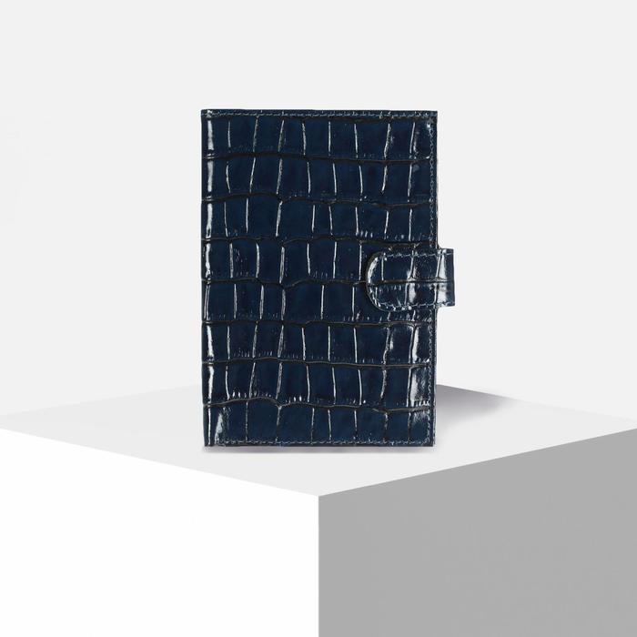 Обложка для автодокументов, отдел для купюр, цвет синий