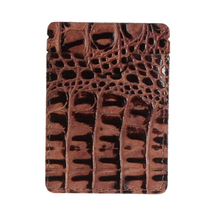 Футляр для карт, кайман, цвет коричневый