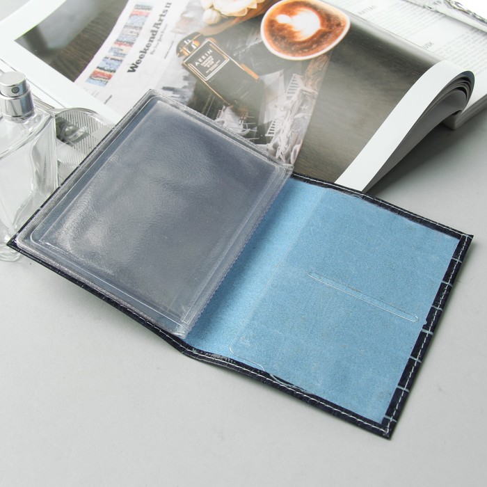 Обложка для автодокументов, крокодил, цвет бирюзовый