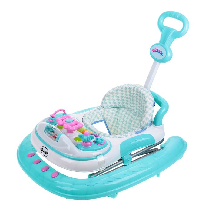 Ходунки «Бантик» с ручкой, музыкальные и световые эффекты, цвета МИКС