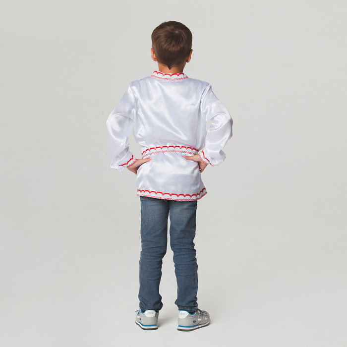 Русский народный костюм для мальчика, рубаха + картуз, р-р 28, рост 98-104 см