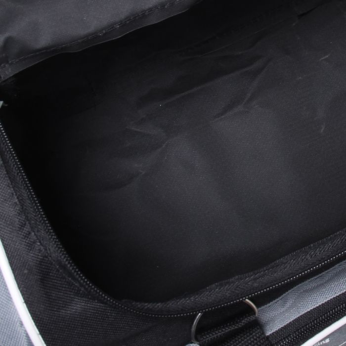 Сумка спорт 049 42*20*20 см, отд на молнии, 2 н/кармана, черный/серый/белый