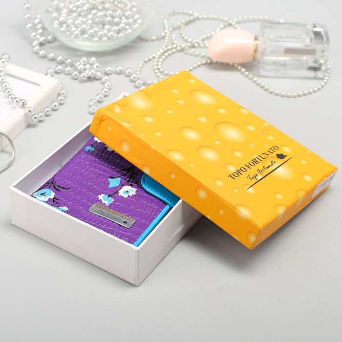 Обложка для автодокументов, крокодил, цвет сиреневый