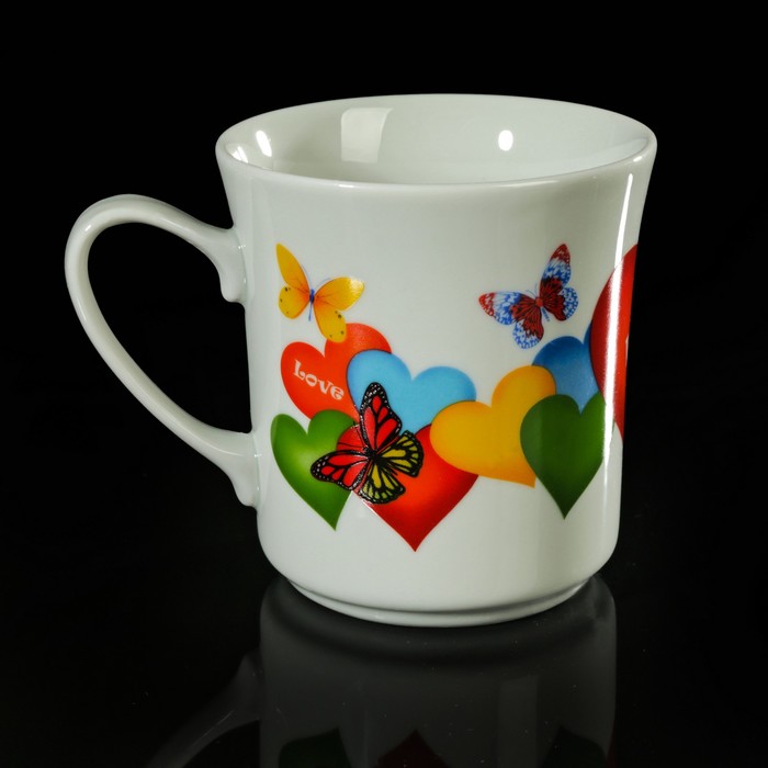 Кружка 340 мл "Лунная. Валентинки"