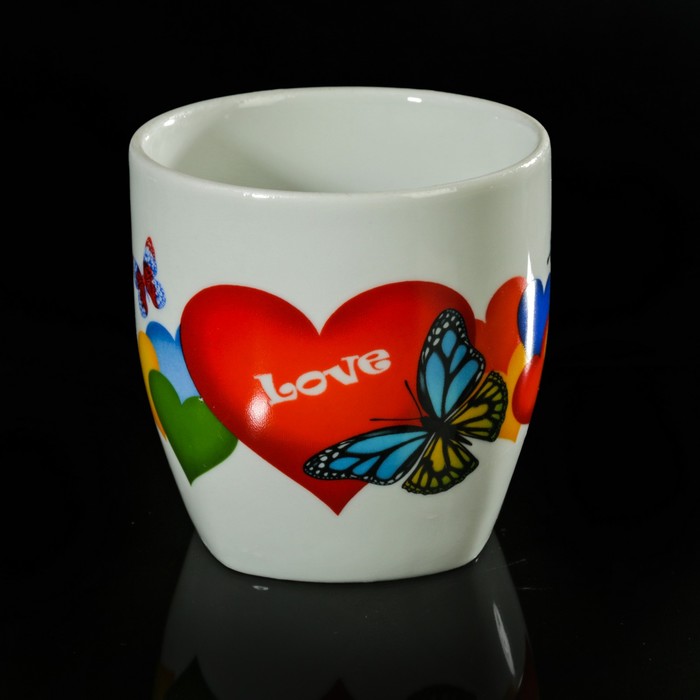 Кружка 400 мл "Квадро. Валентинки"