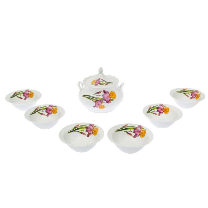 Набор для пельменей "Романс. Ирисы", 7 предметов