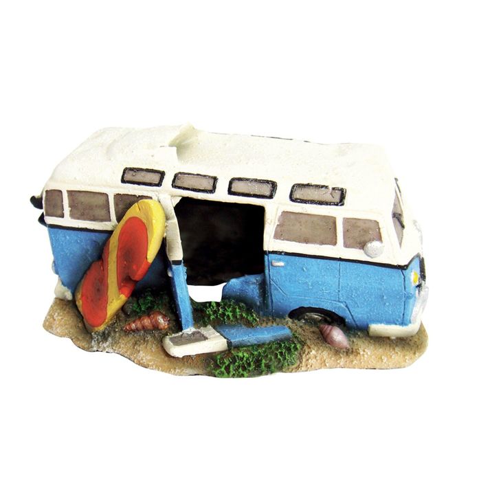 Декорация "Автобус незадачливых серферов" для аквариума, 16,5 x 11 x 8,5 см