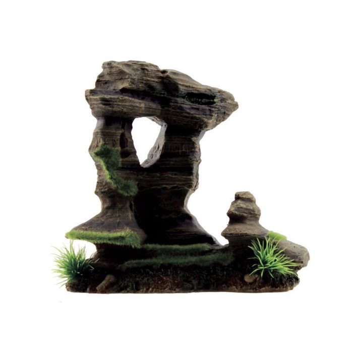 Композиция декоративная ArtUniq Mossy Figured Rock S Фигурная скала со мхом, 20x11,5x19,5 см