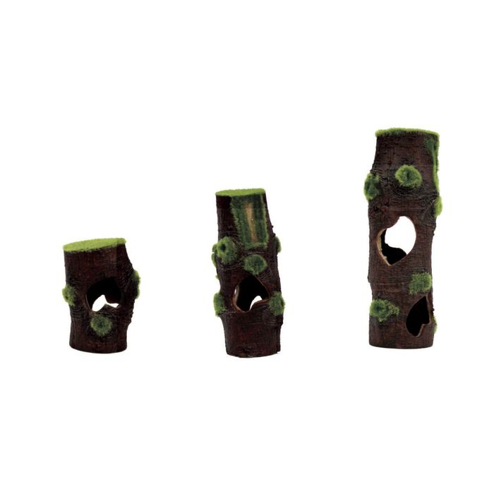 Композиция декоративная ArtUniq Mossy Stumps 3S Пни "Со мхом" из 3х частей, 7,3x7,3x20 см