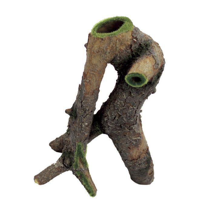 Композиция декоративная "Извилистая коряга со мхом" 22,5 x 14,5 x 26,5 см