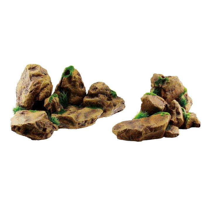 Композиция декоративная ArtUniq Mossy Boulder Set 2L Валуны со мхом, 2 части, 49,5x29,5x26см