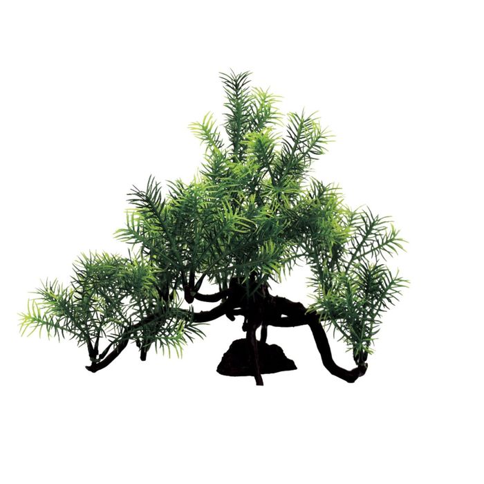 Композиция из искусств. растений на бонсае "Погостемон Эректус", 35x18x23 см