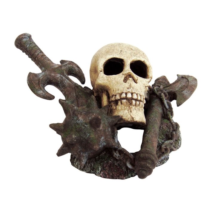 Декорация "Поле битвы" для аквариума, 19,5 x 15,5 x 11,5 см