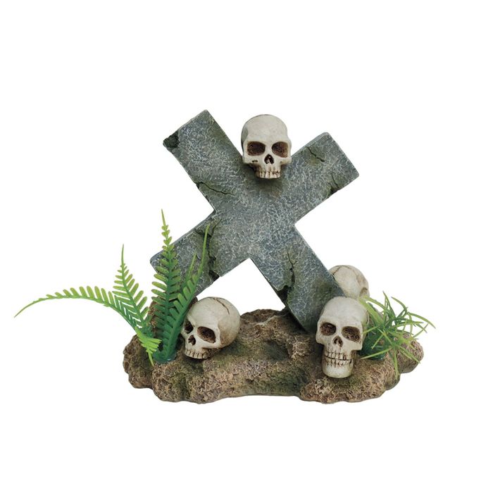 Декорация "Могила пирата" для аквариума, 19,5 x 11,5 x 13,5 см