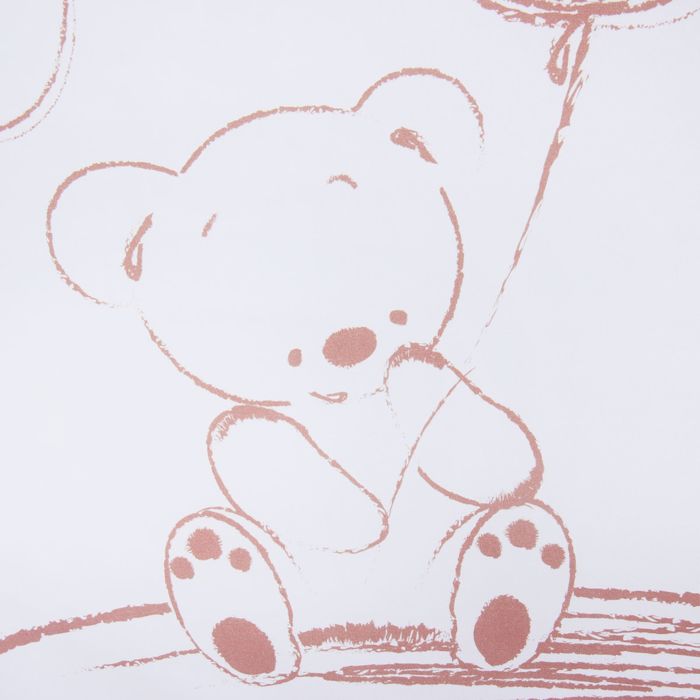 Комплект в кроватку (4 предмета) "Шоколадный мишка", цвет белый