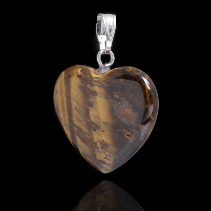 Подвеска сердце "Тигровый глаз"
