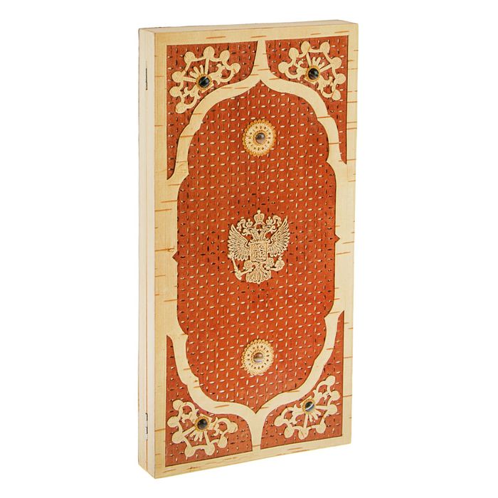 Нарды, оформленные берестой