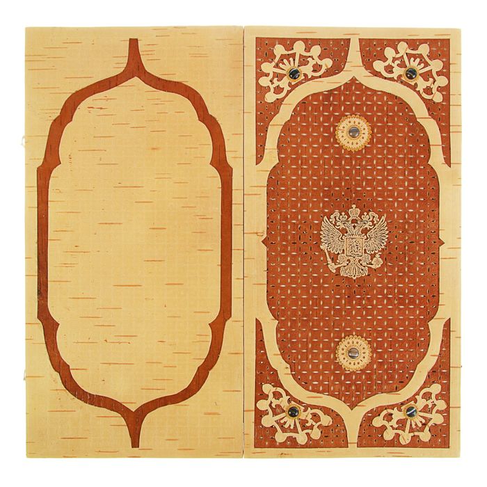 Нарды, оформленные берестой