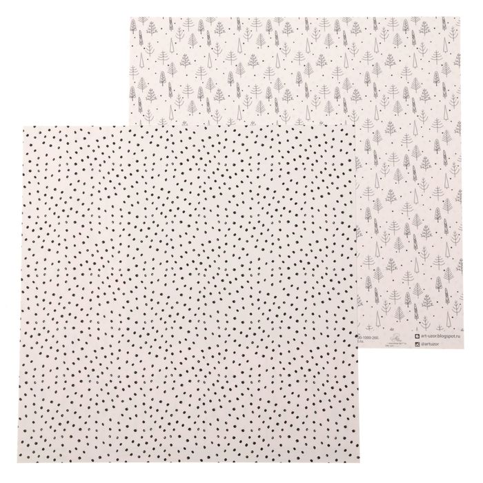 Бумага для скрапбукинга "Деревья", 30,5 х 30,5 см, 180 г/м