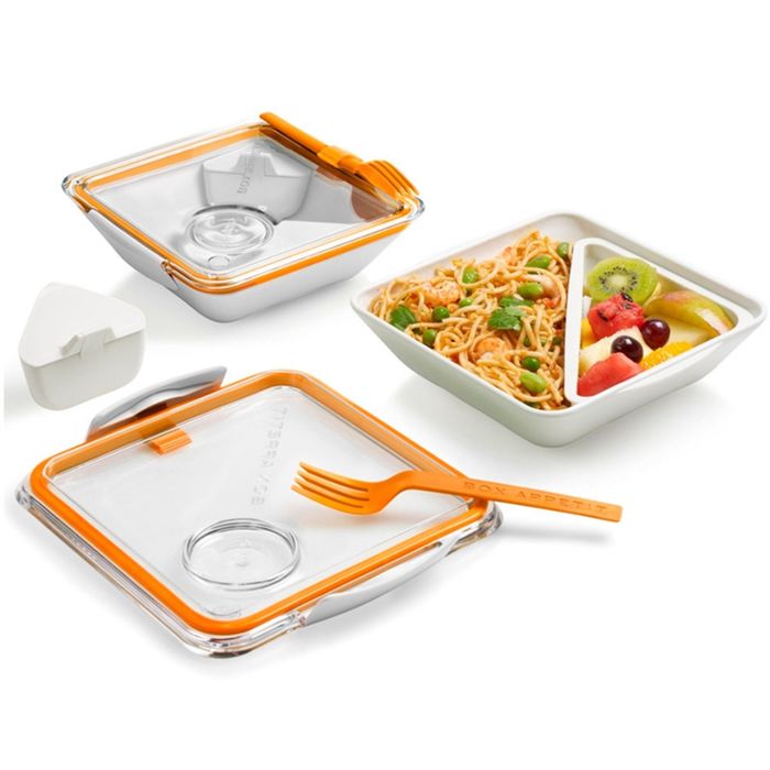 Ланч-бокс Box Appetit, оранжевый, 880 мл