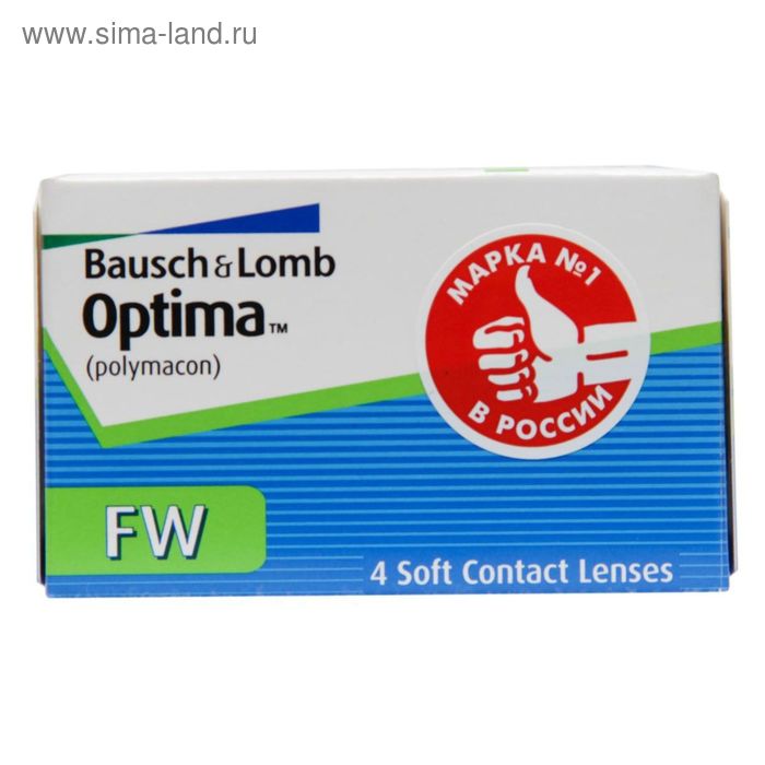 фото Контактные линзы optima fw, -9/8,4, в наборе 4 шт. bausch&lomb