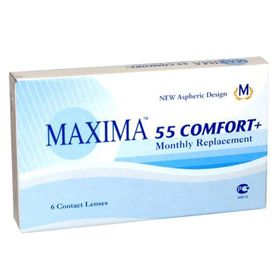 Контактные линзы Maxima 55 Comfort+, -4,25/8,6 в наборе 6 шт.