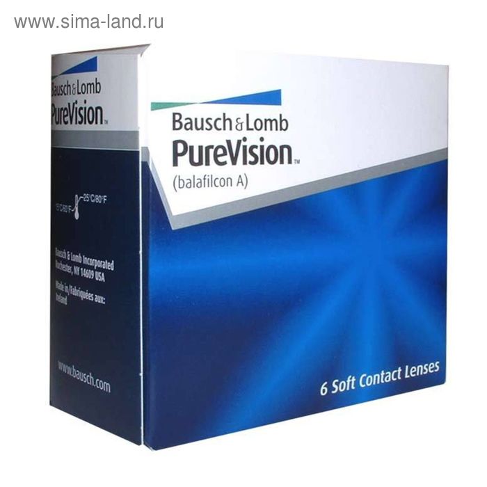 

Контактные линзы Pure Vision, -12/8,3, в наборе 6 шт.