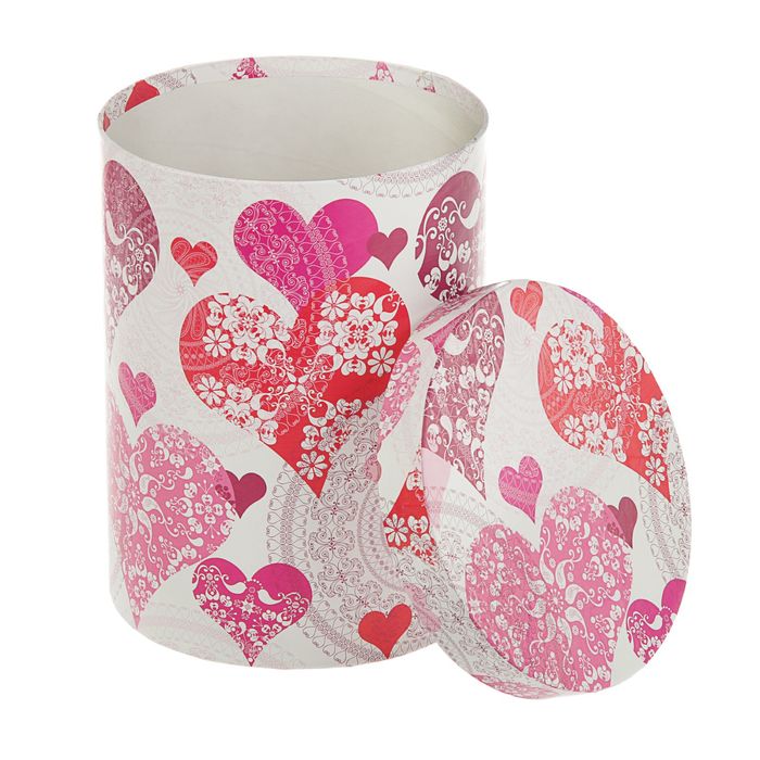 Набор коробок 4в1 "Ажурные сердца", 23 х 23 х 25 - 15 х 15 х 20 см