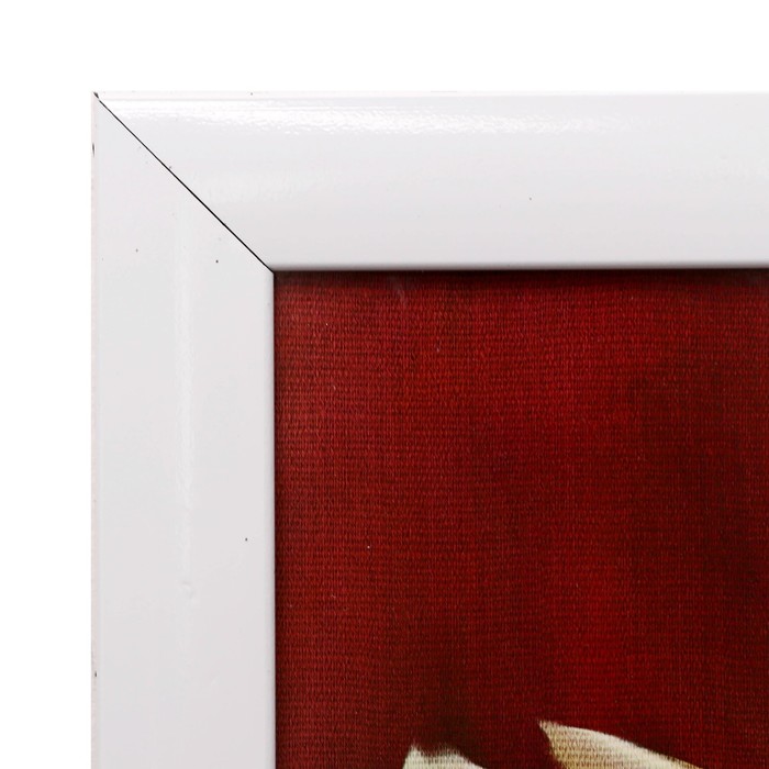 Картина "Белые цветы" 64х104 см рамка микс